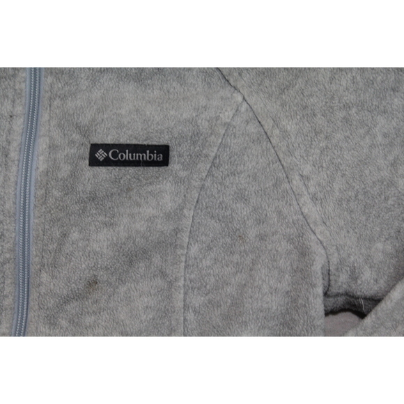 Columbia Men Sweater Fleece Gray Mock Neck Size Small - Picture 4 of 11